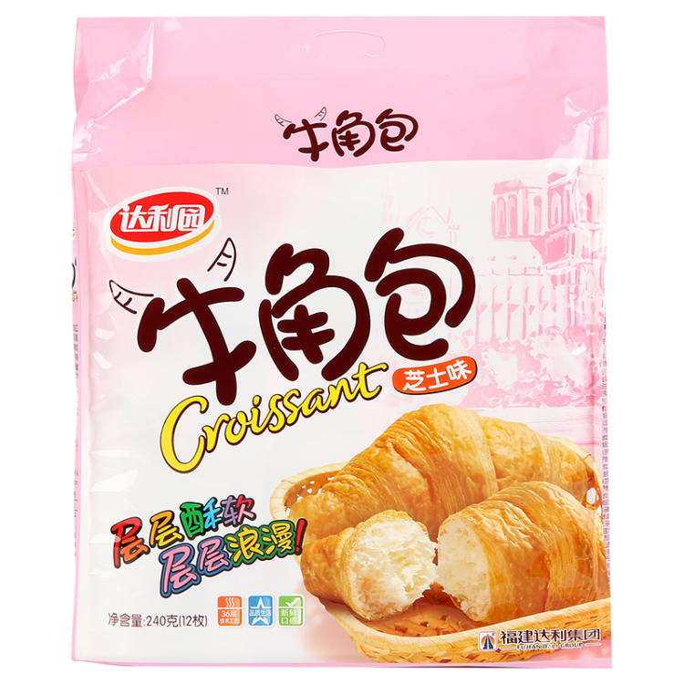 达利园牛角包芝士味240g可颂面包零食早餐 菜管家商品