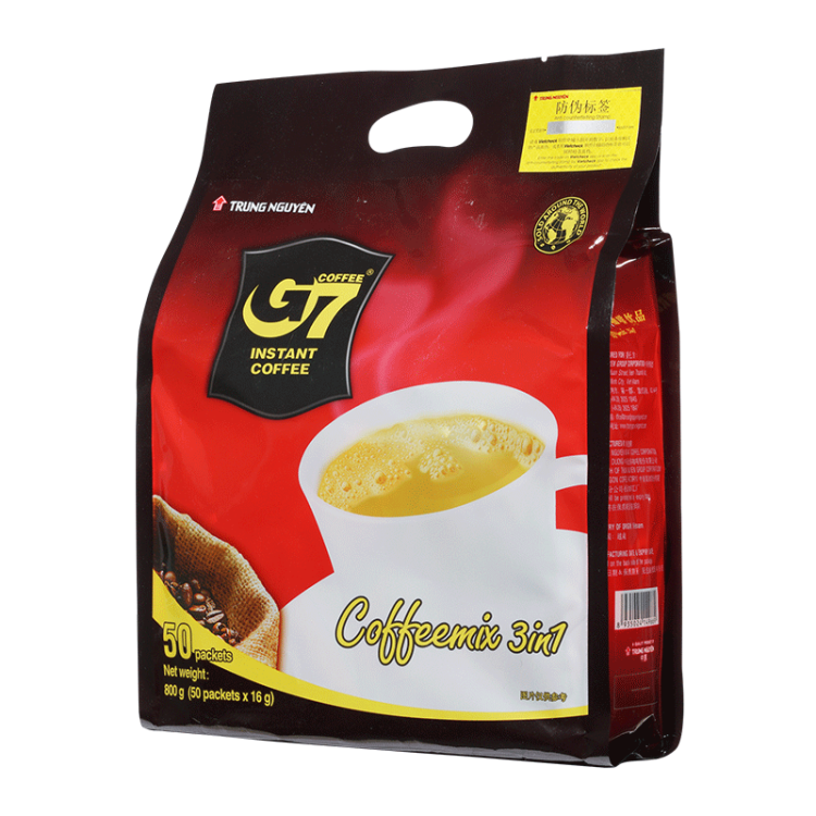 中原G7三合一速溶咖啡800g(16克×50包) 越南進口