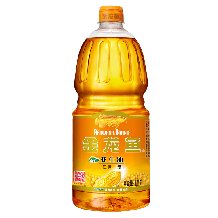 金龙鱼食用油 压榨一级特香花生油1.8L 光明服务菜管家商品