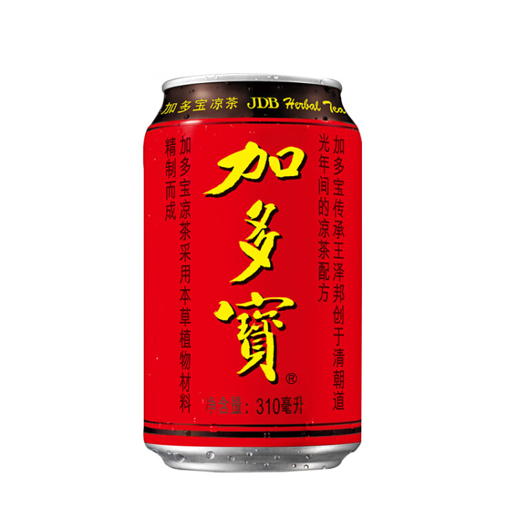 加多宝凉茶植物饮料 茶饮料 310ml*24罐 (新老包装随机发货) 菜管家商品