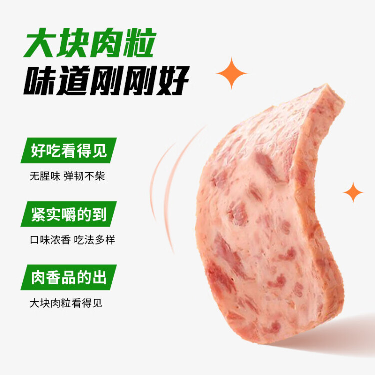 长城牌（Greatwall BRAND）小白猪优级午餐肉罐头340g即食儿童火锅烧烤食材方便面预制菜 光明服务菜管家商品