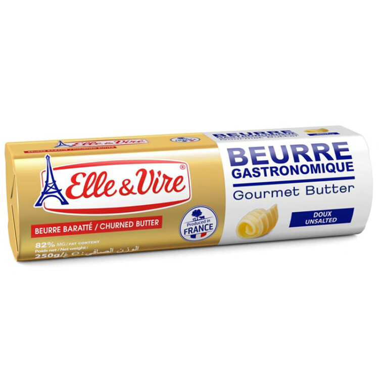 爱乐薇（Elle&Vire） 法国进口 动物黄油卷  淡味 250g 三明治饼干蛋糕 面包煎牛排烘焙原料 光明服务菜管家商品 
