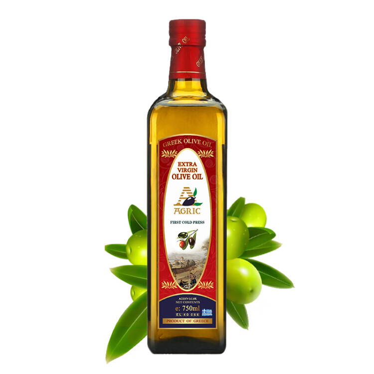 阿格利司（AGRIC）特级初榨橄榄油750ml 希腊原装进口 烘焙烧烤炒菜凉拌食用油 光明服务菜管家商品 