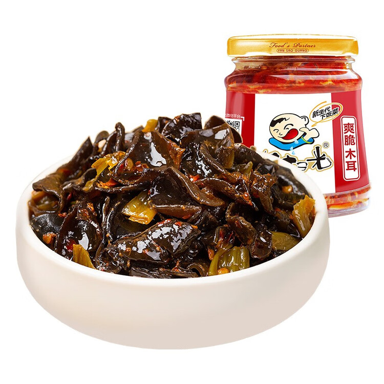 饭扫光 榨菜 爽脆木耳280g 下饭菜 香辣咸菜泡菜 拌饭拌面调味料 菜管家商品