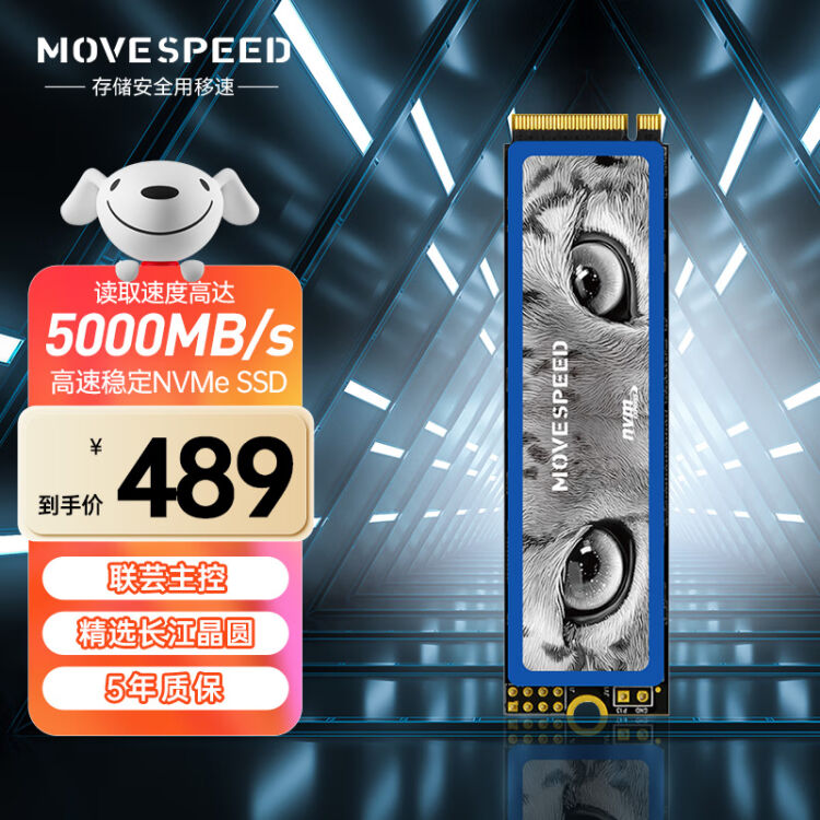 移速（MOVE SPEED）2TB SSD固态硬盘M.2接口(NVMe协议) PCIe 4.0x4 雪豹