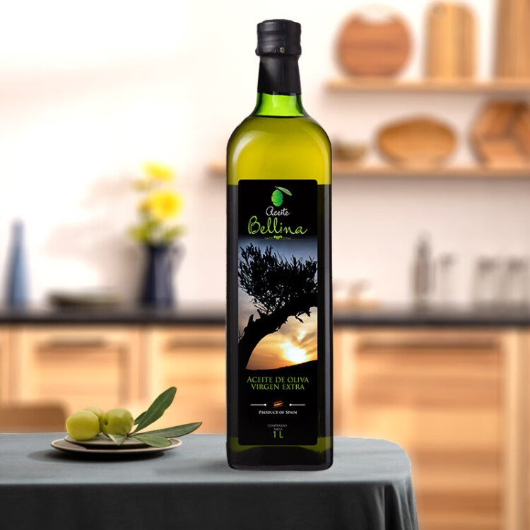 蓓琳娜（BELLINA）1000ml 特级初榨橄榄油 西班牙原装原瓶进口 光明服务菜管家商品 