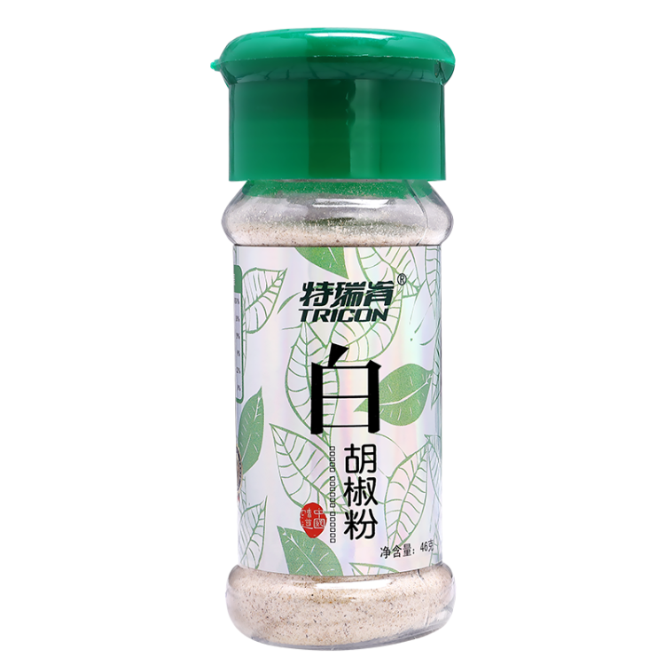 特瑞肯 香辛料瓶装白胡椒粉 46g/瓶