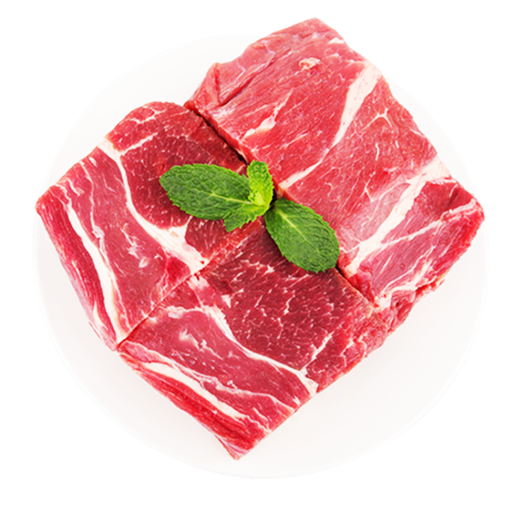 宾西 国产  飘香牛肉块1kg/袋  冷冻 原切牛肉 生鲜炖炒火锅烤肉 光明服务菜管家商品 