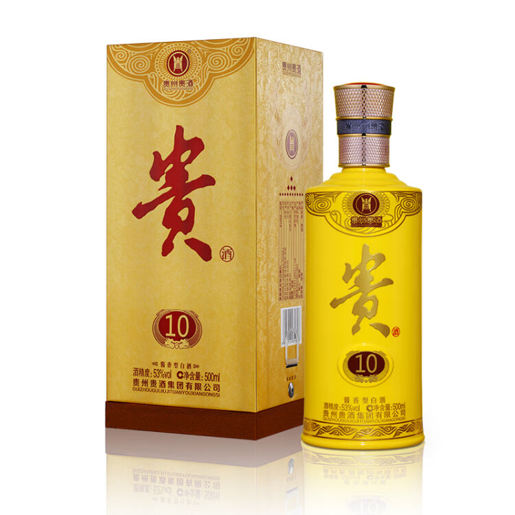 洋河股份贵州贵酒年份系列贵1053度单瓶装白酒500ml口感酱香型