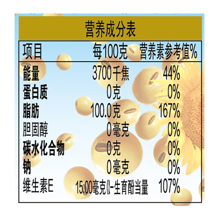 金龙鱼 食用油 葵花籽清香型调和油5L （新老包装随机发货） 菜管家商品