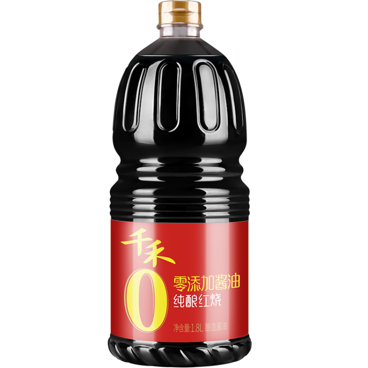 千禾 酱油 纯酿红烧  特级酿造酱油1.8L 不使用添加剂