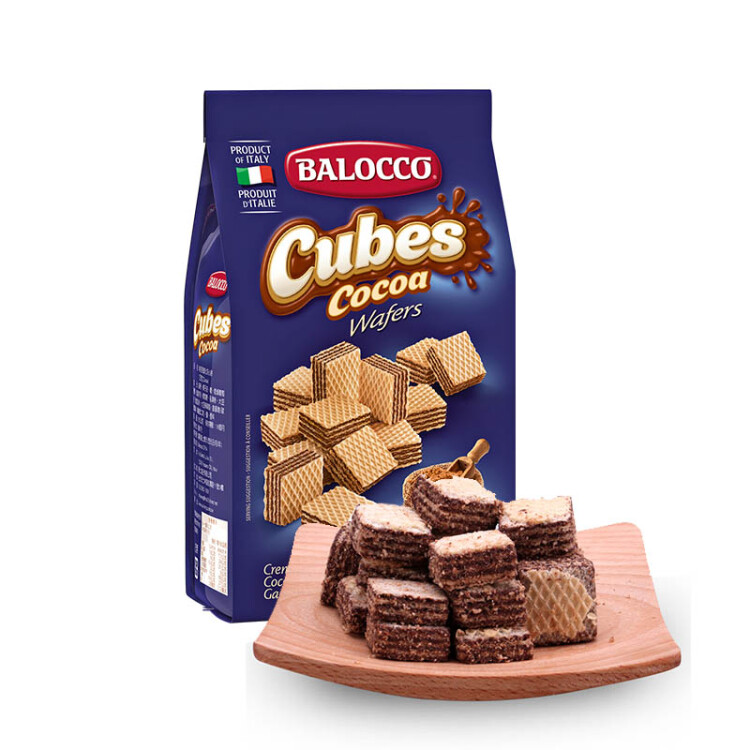 百乐可（BALOCCO） 进口迷你威化饼干零食 可可味250g/袋 意大利进口糕点下午茶点心