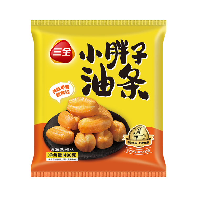 三全小胖子油條400g*2共800g約40只 半成品空氣炸鍋食材早餐速食早點(diǎn) 菜管家商品