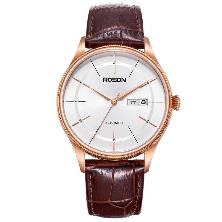 劳士顿rosdn手表自动机械手表男休闲商务时尚防水男士手表父亲节的