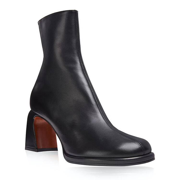 manu atelier 奢侈品 chae ankle boots系列 女士黑色羔羊皮靴子 chae