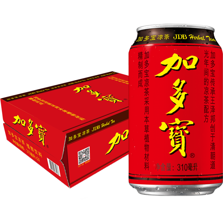 加多宝凉茶植物饮料 茶饮料 310ml*24罐 (新老包装随机发货) 菜管家商品