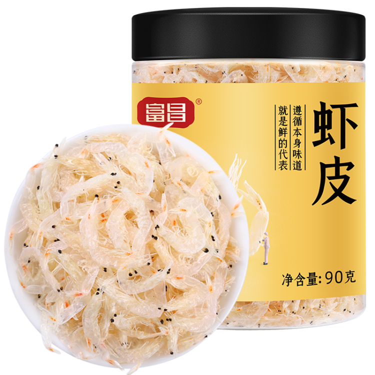 富昌 海產干貨 蝦皮90g 小蝦米 海米干 海特產 速食蛋湯食材 蝦仁干 海鮮煲湯