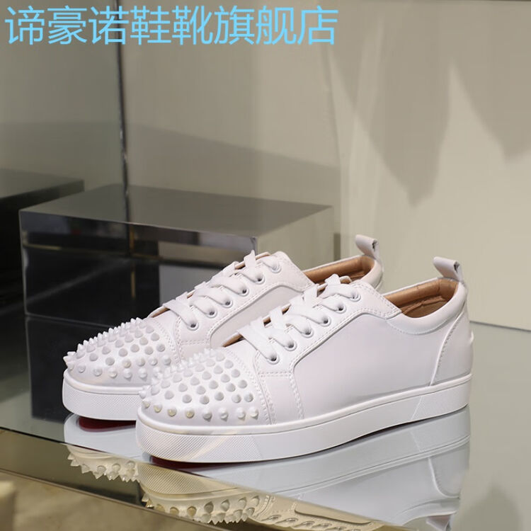 欧洲站CL UGQUGA CL红底鞋cl男鞋低帮铆钉鞋男女情侣同款潮流板鞋休闲女鞋头钉水钻鞋 白色头钉低帮 35标准女码【图片 价格 品牌 ...