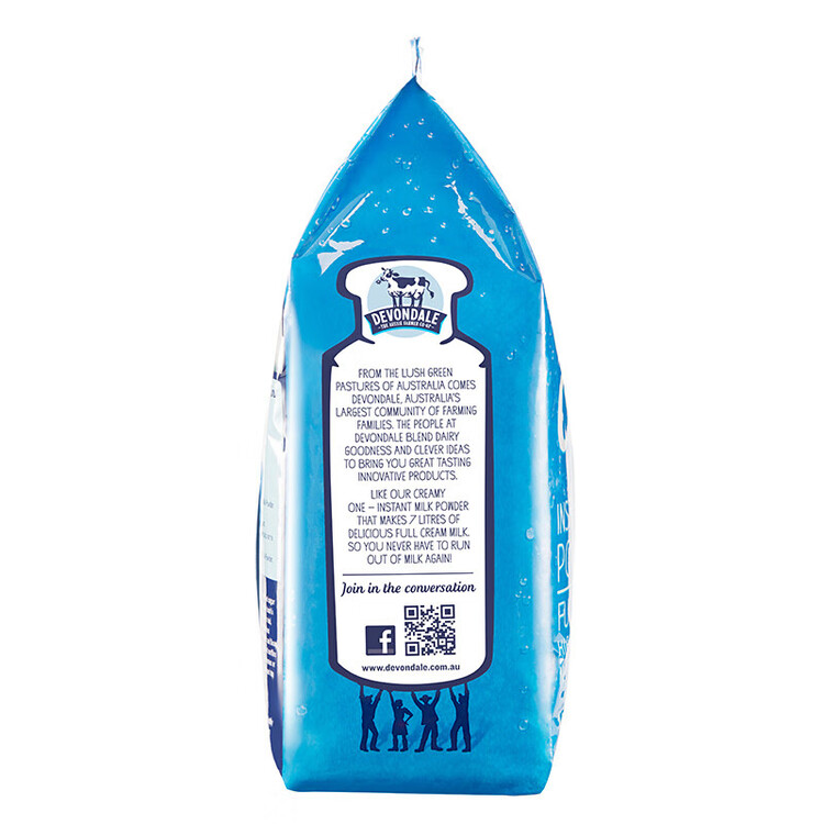 德运（Devondale）全脂成人奶粉1kg袋装调制乳粉儿童学生奶粉高钙澳洲原装进口早餐 菜管家商品
