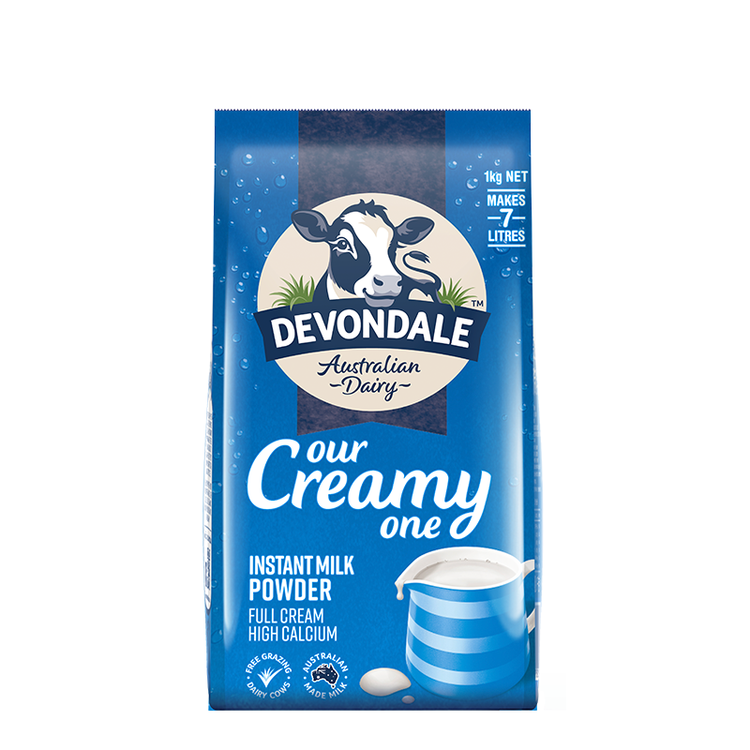 德运（Devondale）全脂成人奶粉1kg袋装调制乳粉儿童学生奶粉高钙澳洲原装进口早餐 菜管家商品