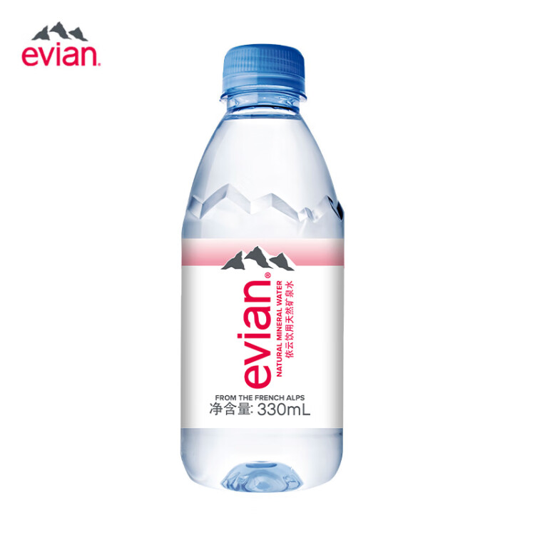 依云（evian）330ml*24瓶饮用水高端矿泉水 会议商务用水 菜管家商品