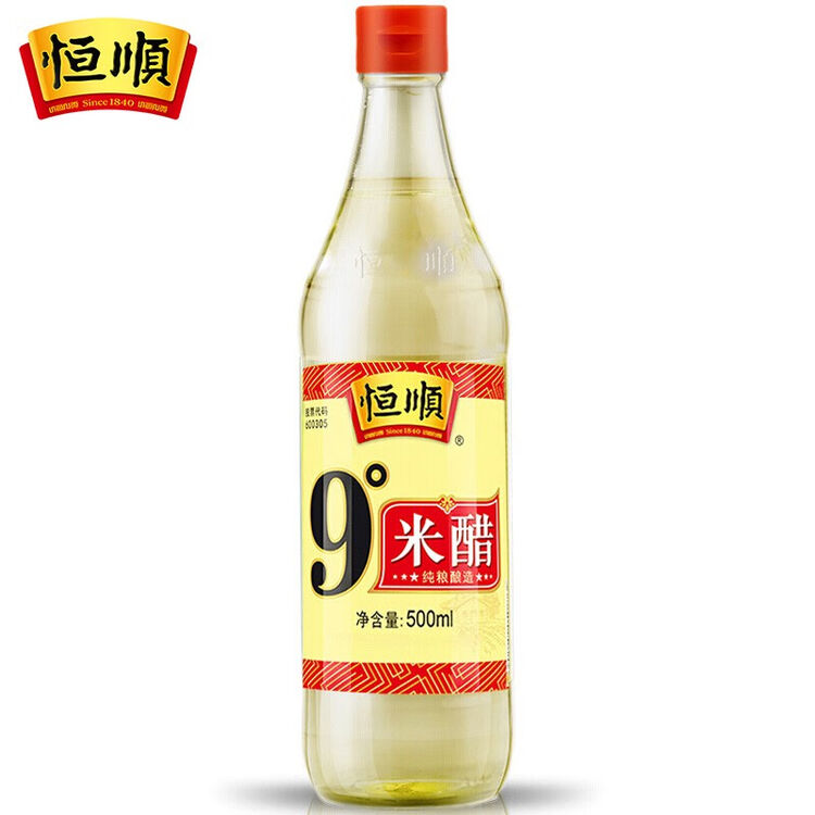 恒顺 醋 9度米醋白醋 不使用添加剂 500ml 500ml*1瓶【图片 价格 品牌