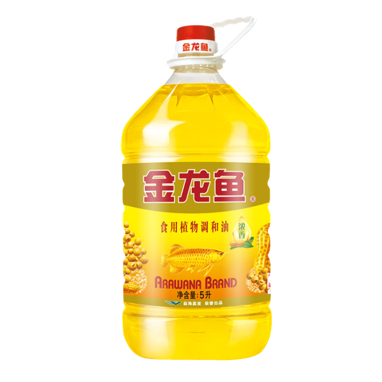 金龍魚 食用油 花生濃香型浸出  食用植物調(diào)和油5L（新老包裝隨機發(fā)貨） 菜管家商品