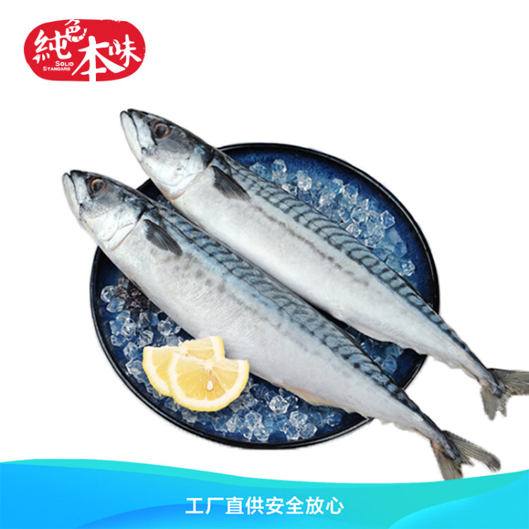 纯色本味 冷冻青花鱼(鲭鱼）日料生鲜 烧烤食材 海鲜水产 2条装  1kg/袋