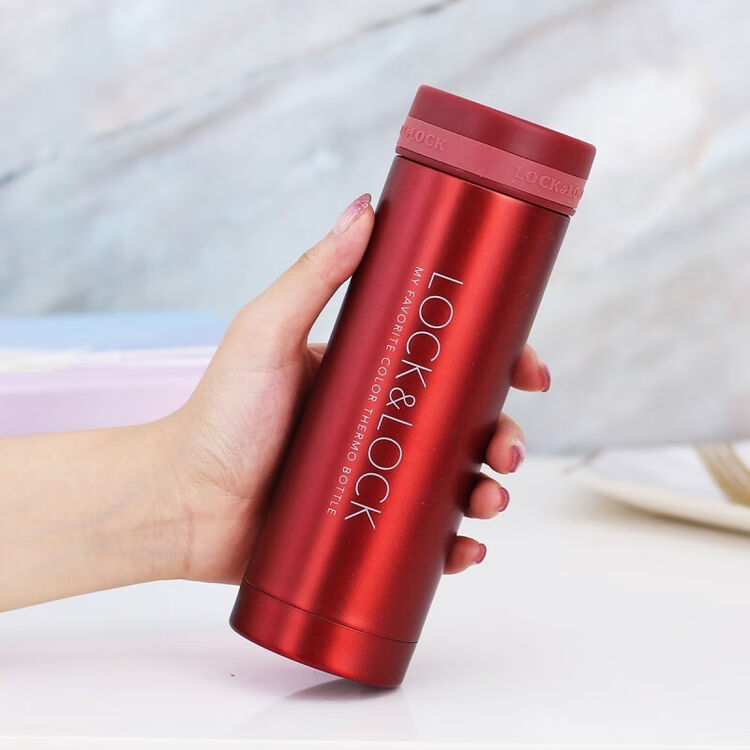 乐扣乐扣locklock不锈钢纤巧便携保温杯茶水杯车载商务杯子lhc560300