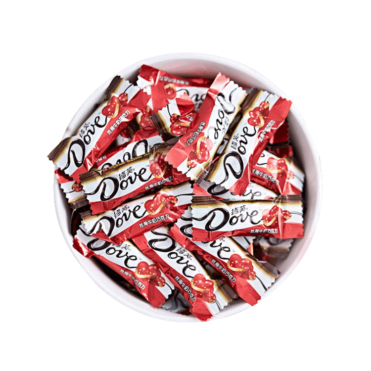 德芙（Dove）丝滑牛奶巧克力4.5g婚庆喜糖500g小零食糖果送伴手礼物女