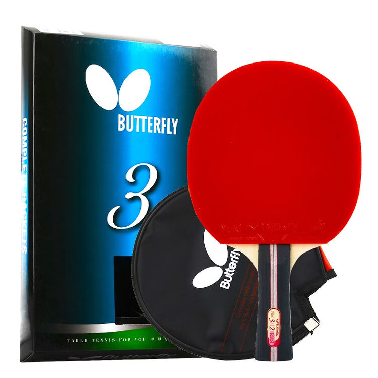 蝴蝶(Butterfly)乒乓球拍三星横拍3星双面反胶TBC302单拍【图片 价格 品牌 评论】-京东