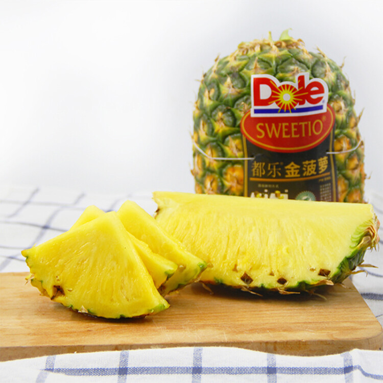 都乐Dole 菲律宾进口无冠金菠萝凤梨 巨无霸果1个装 净重1.3kg起 光明服务菜管家商品 