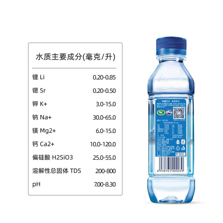 5100西藏冰川矿泉水500ml*24瓶 整箱装 天然纯净高端弱碱性矿泉水 菜管家商品