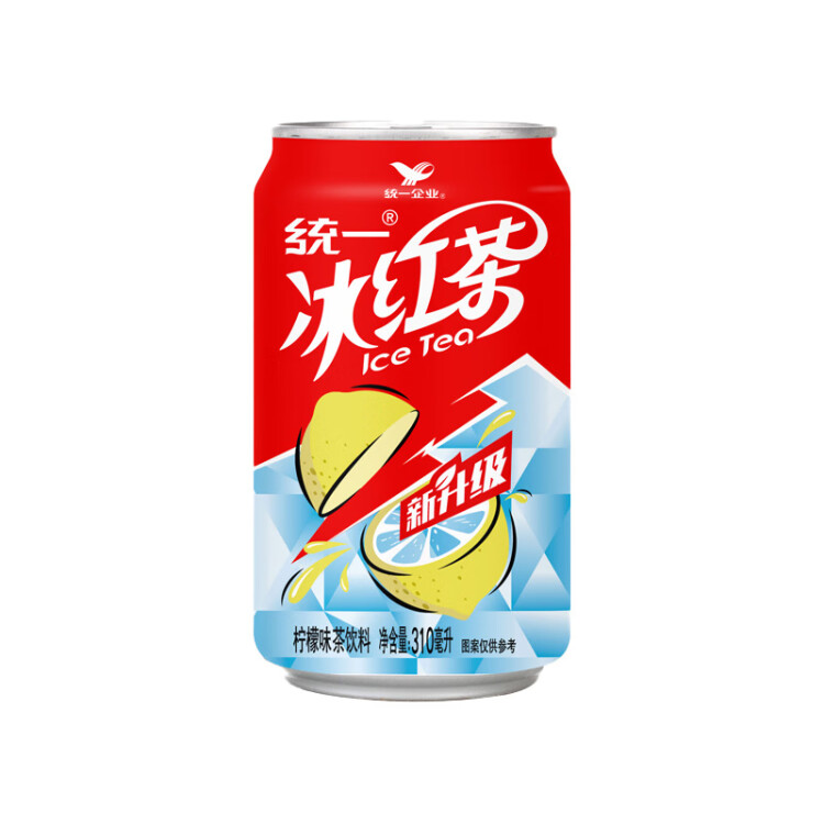 统一 冰红茶 罐装柠檬红茶饮料 310ML*24罐 整箱装 新旧包装交替发货 光明服务菜管家商品