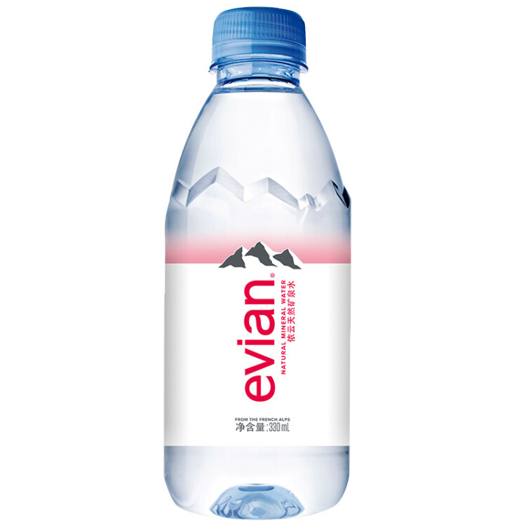 依云（evian）330ml*24瓶饮用水高端矿泉水 会议商务用水 菜管家商品