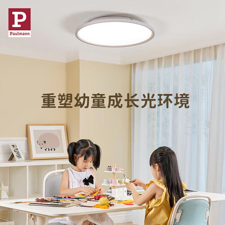 Paulmann P柏曼吸顶灯 可调光客厅卧室灯超薄简约书房日光照明灯具E1013【图片 价格 品牌 评论】-京东