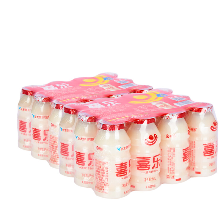 喜乐乳酸菌发酵饮品乳酸含乳儿童饮料95ml*24瓶 光明服务菜管家商品