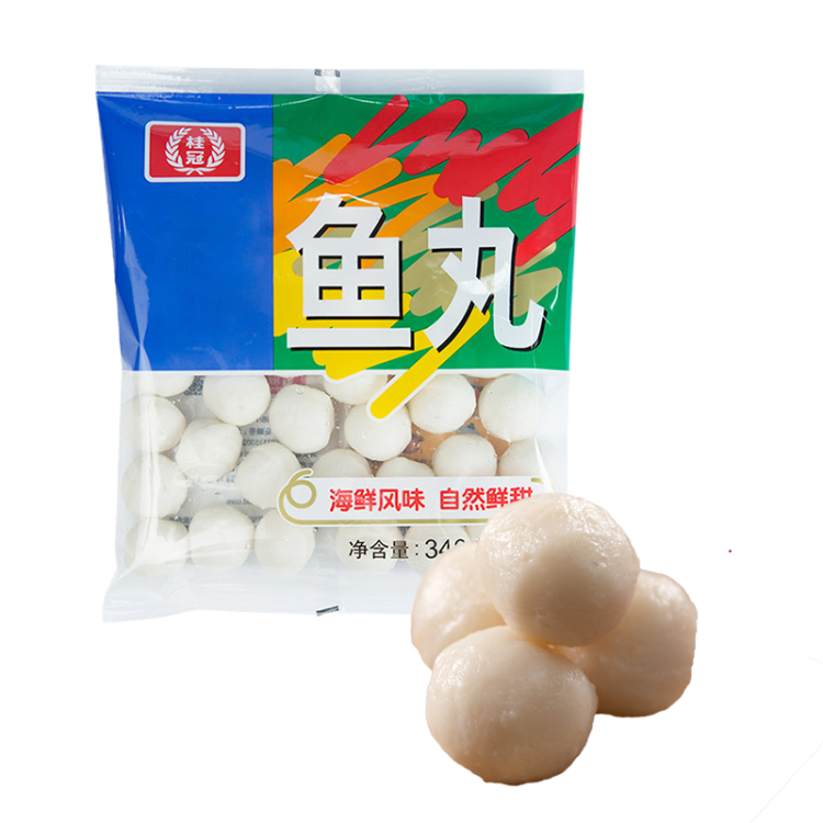 桂冠 鱼丸 340g  冷冻 金线鱼鱼浆 火锅麻辣烫关东煮食材 光明服务菜管家商品 