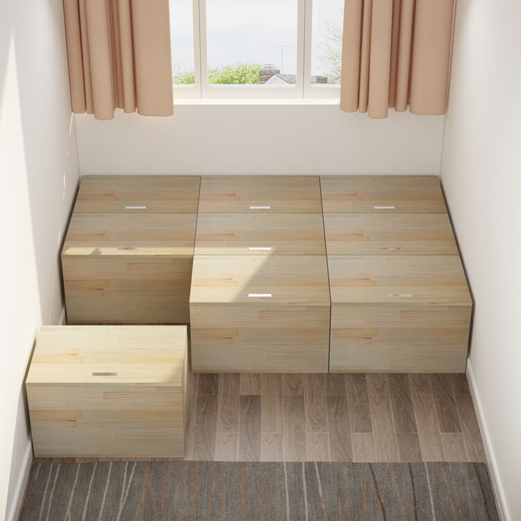 美卓和室定制多功能实木榻榻米地箱床简易榻榻米地台床拼床木箱子加宽床箱定做按投影面积计算费用每平米999元 图片价格品牌评论 京东