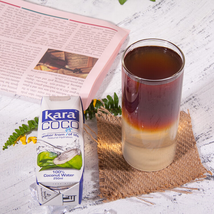 KARA椰子水250ml*12 整箱印尼进口青椰果汁饮料0脂肪轻卡轻断食 光明服务菜管家商品 