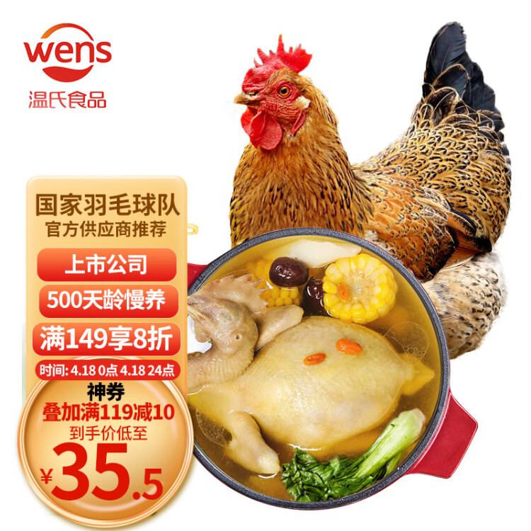 溫氏供港老母雞1.2kg 農家散養老母雞土雞走地雞500天以上月子雞湯