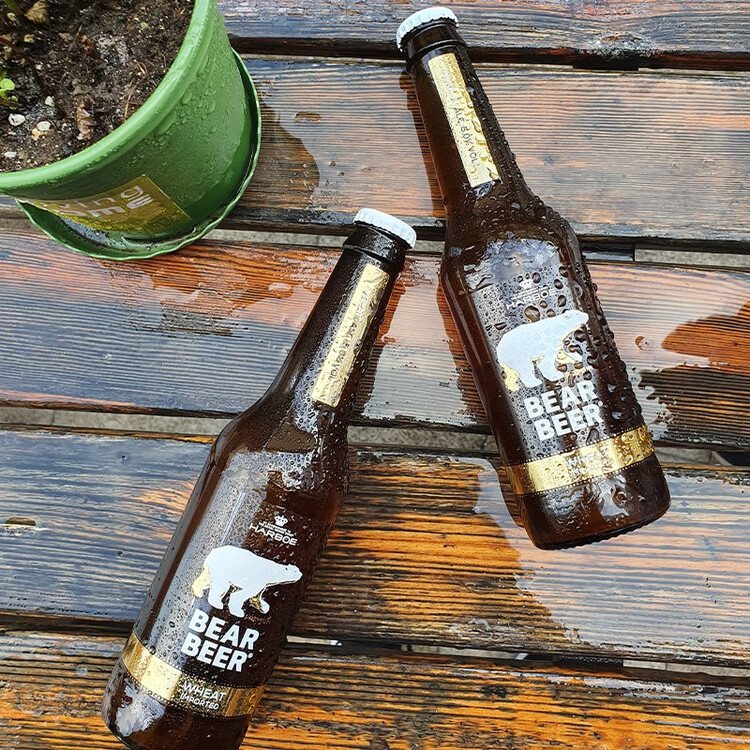 德国进口 豪铂熊(bearbeer)豪铂熊小麦啤酒 330ml*24瓶整箱装