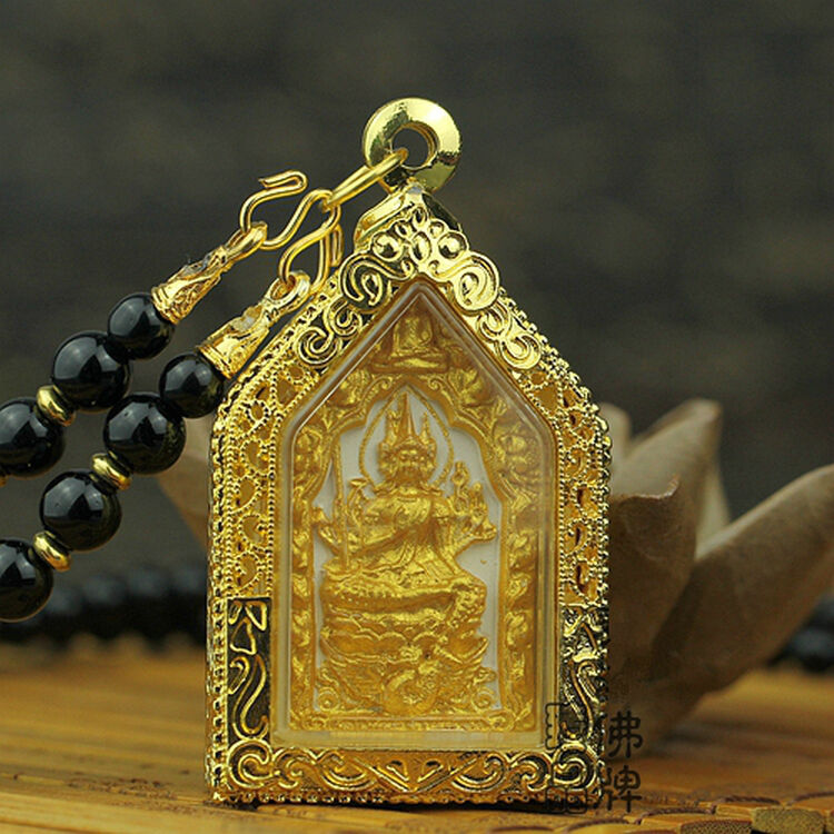 泰国风四面佛佛牌大师开光正牌阳牌龙婆雨水男女吊坠项链正品挂件爱情事业健康财运送朋友生日礼物金粉款龙婆雨水四面佛佛牌 含图上配链 图片价格品牌评论 京东