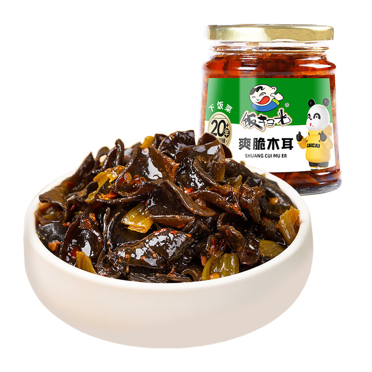 饭扫光 榨菜 爽脆木耳280g 下饭菜 香辣咸菜泡菜 拌饭拌面调味料 菜管家商品