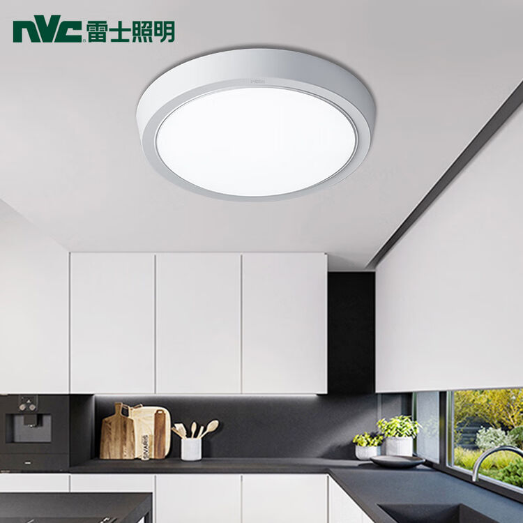 雷士照明nvcled防水厨卫灯圆形吸顶灯浴室灯阳台灯过道走廊灯耐用防蚊