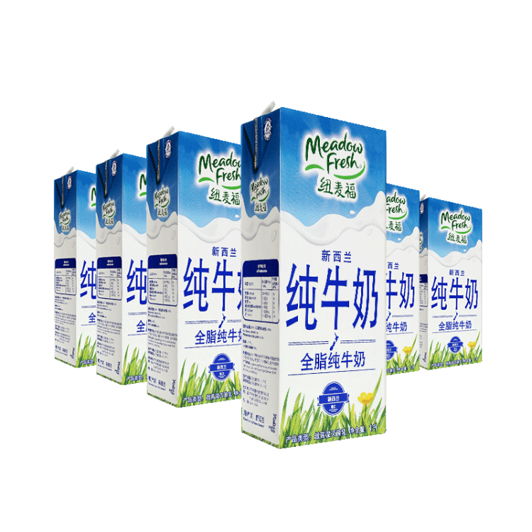 紐麥福（Meadow fresh） 新西蘭進(jìn)口 3.5g蛋白質(zhì) 高鈣全脂純牛奶1L*12盒/箱 送禮佳選 光明服務(wù)菜管家商品