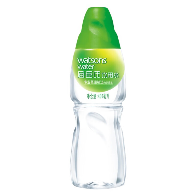 屈臣氏（Watsons）饮用水（蒸馏制法）百年水品牌旅行聚会必备会议用水500ml*24瓶 光明服务菜管家商品 