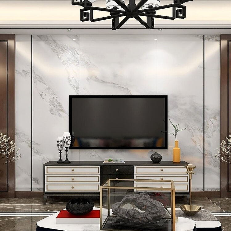 蒙娜丽莎瓷砖陶瓷大板连纹背景墙客厅电视背景墙三片一组烟岚云岫