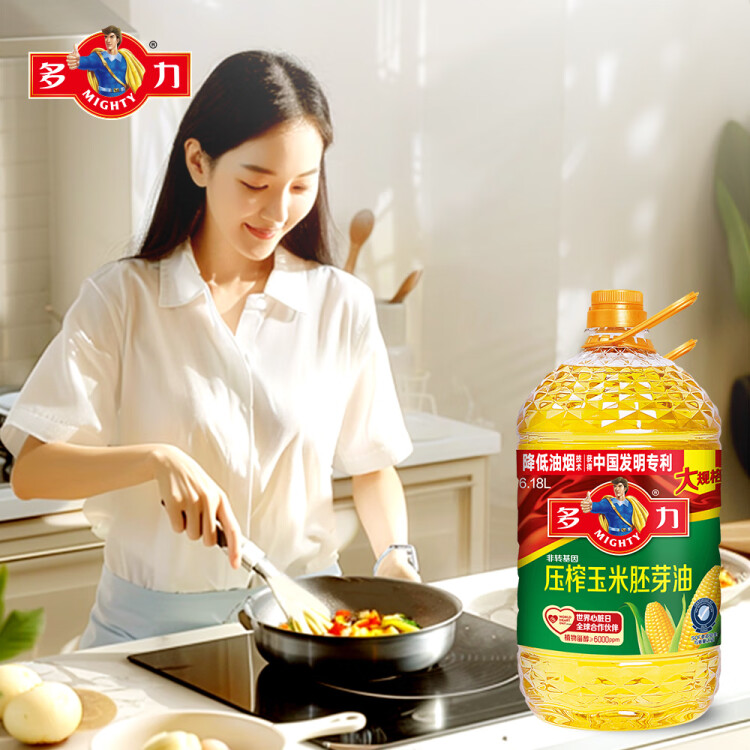 多力【张若昀同款】压榨玉米油6.18L非转基因食用油（新老包装随机） 菜管家商品 商品图