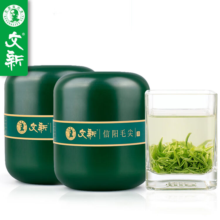 文新信阳毛尖茶叶2023年新茶明前绿茶特级毛尖信阳铁罐散装50g*2【图片 价格 品牌 评论】-京东